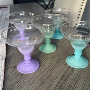 VINTAGE BLENDO MARGARITA GLASSES SET OF 5